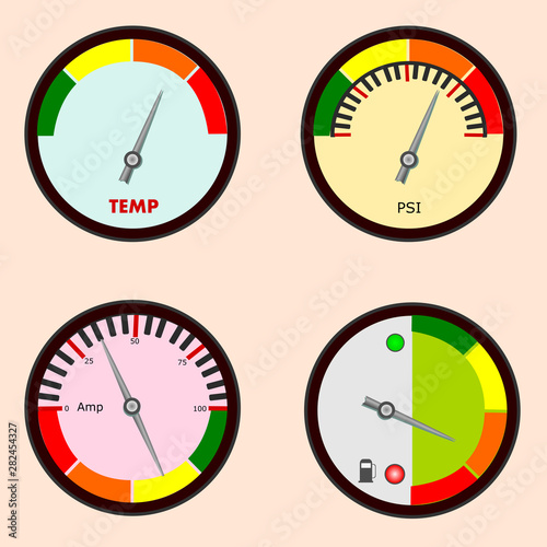 Pressure Gauge with a Separate Needle and meter.