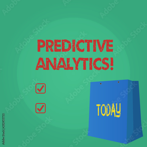 Text sign showing Predictive Analytics. Conceptual photo Method to forecast Perforanalysisce Statistical Analysis