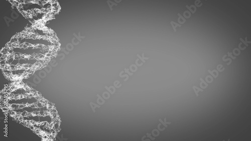 DNA. Abstract 3d polygonal wireframe DNA molecule helix spiral. Medical science background.