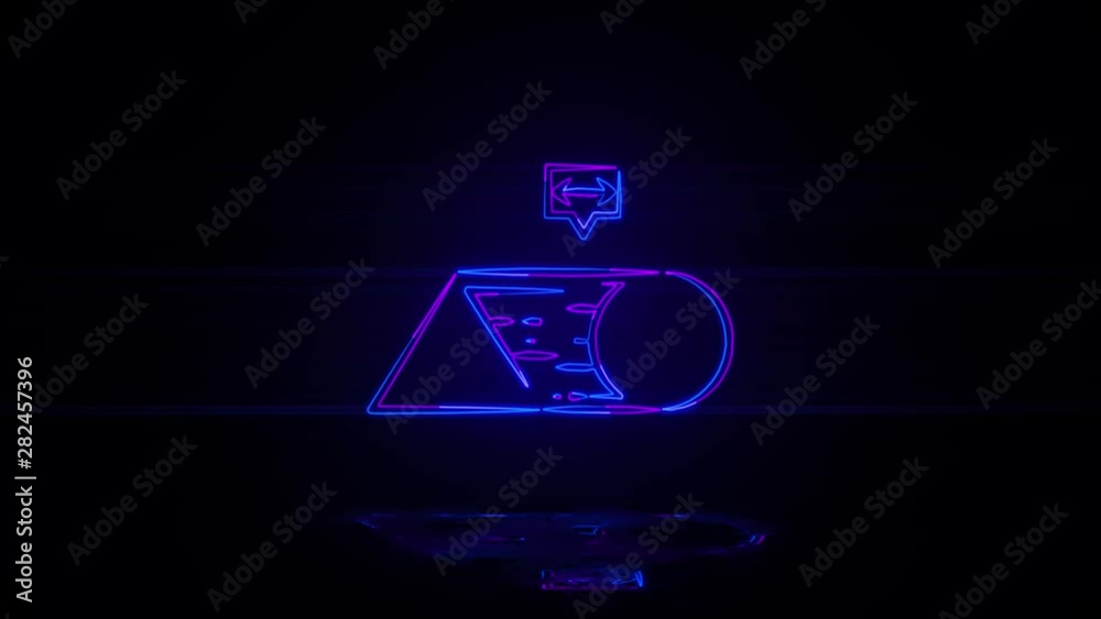 Transmogrification in neon effect mp4 video on dark background Transmogrification in neon effect mp4 video on dark background