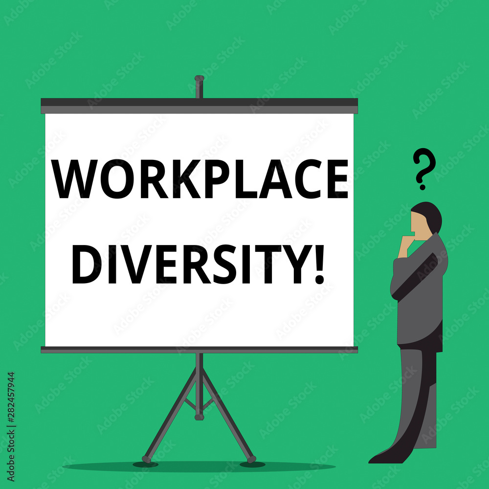 Handwriting text writing Workplace Diversity. Concept meaning Different race gender age sexual orientation of workers Handwriting text writing Workplace Diversity. Concept meaning Different race gender age sexual orientation of workers