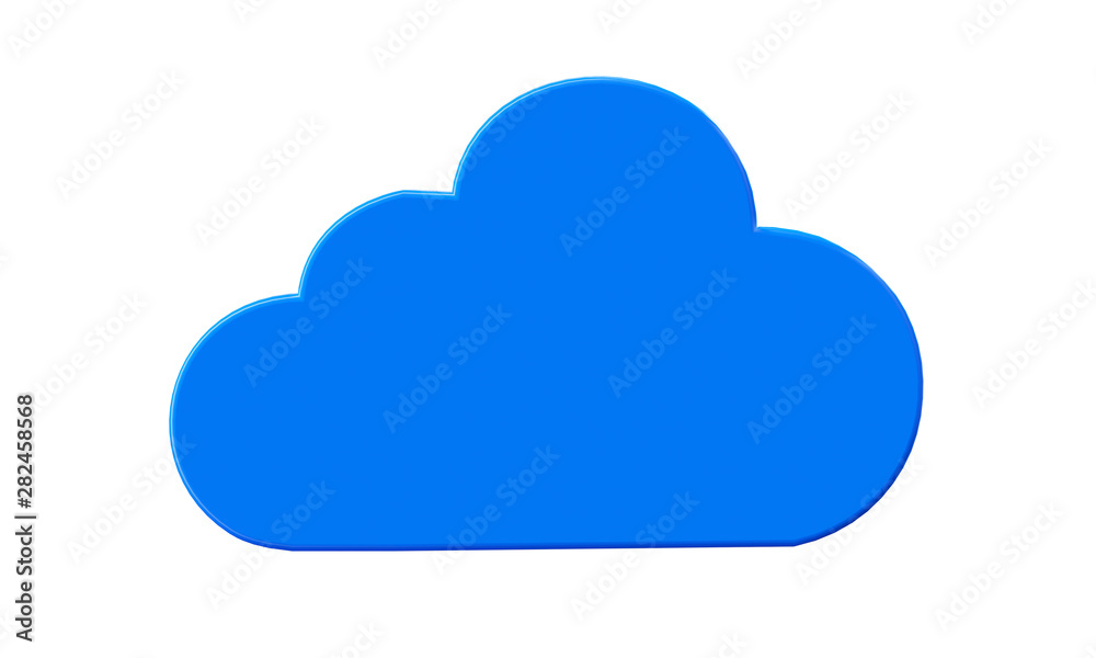 Cloud Computing Symbol Isolated. 3D rendering Cloud Computing Symbol Isolated. 3D rendering