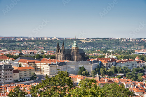 Aerial view of Prague Castle. Czech Republic. Europe