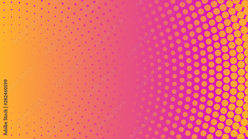 Abstract White Dotted Halftone Wave Vector with Pink yellow Gradient Colored Background Abstract White Dotted Halftone Wave Vector with Pink yellow Gradient Colored Background