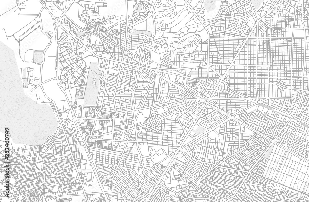 Zapopan, Jalisco, Mexico, bright outlined vector map