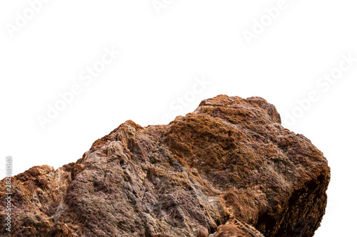 brown rocks and natural surface detail on white background isolate © SHUTTER DIN