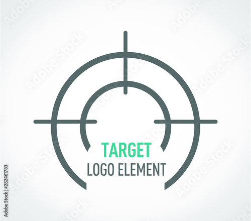 Target Logo template. Grey background. Target Vector illistrator
