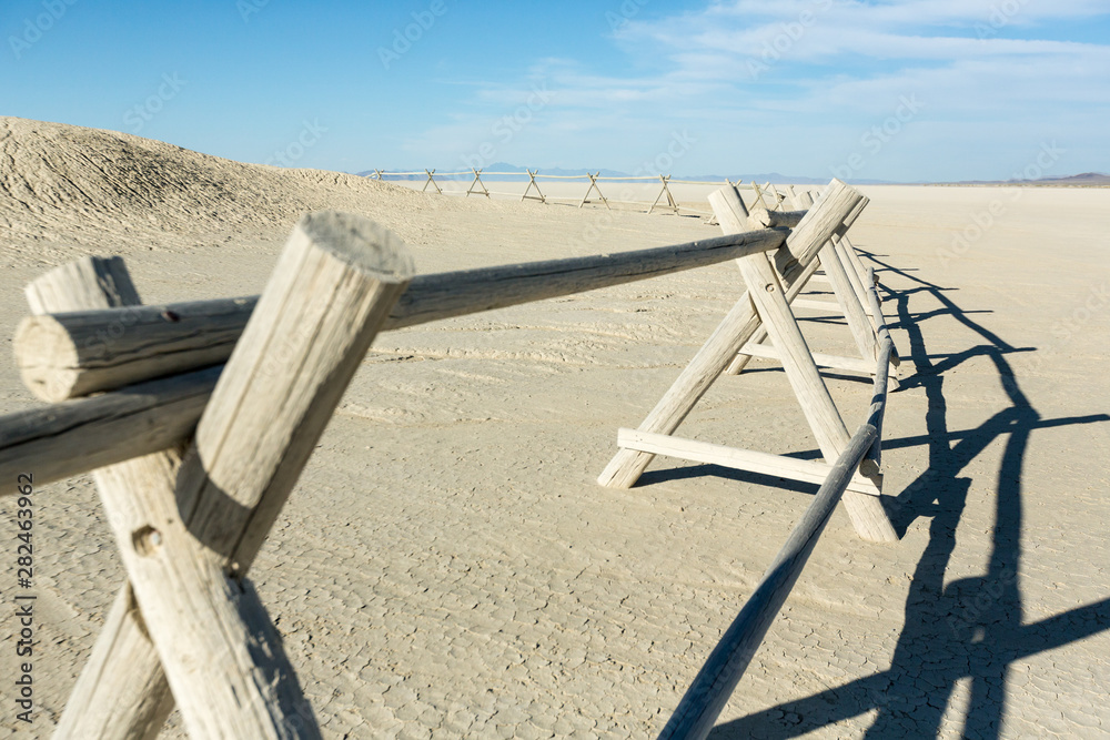 Nature conservation area on the playa in the Black Rock desert