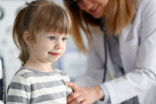 Little girl with doctor