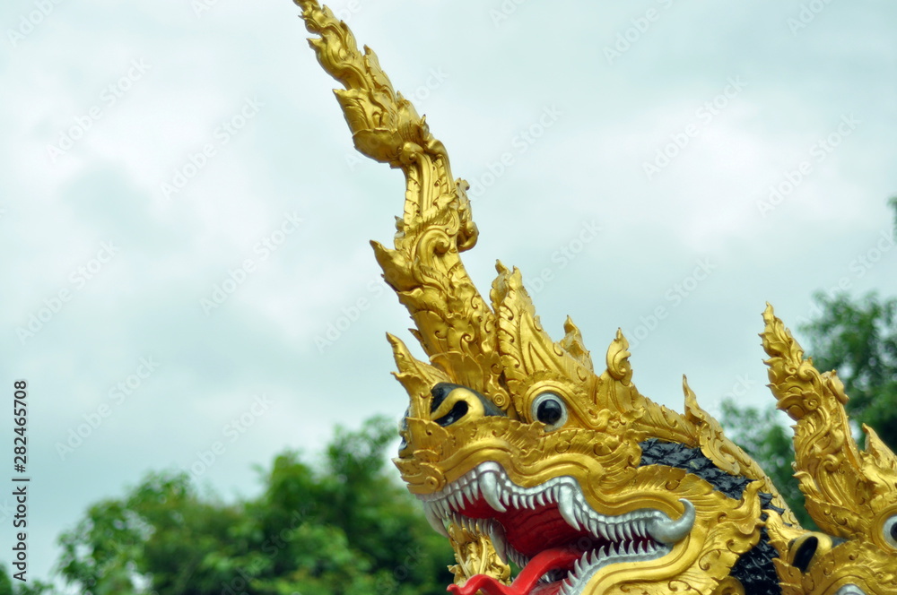 Fototapeta premium chinese dragon on the roof