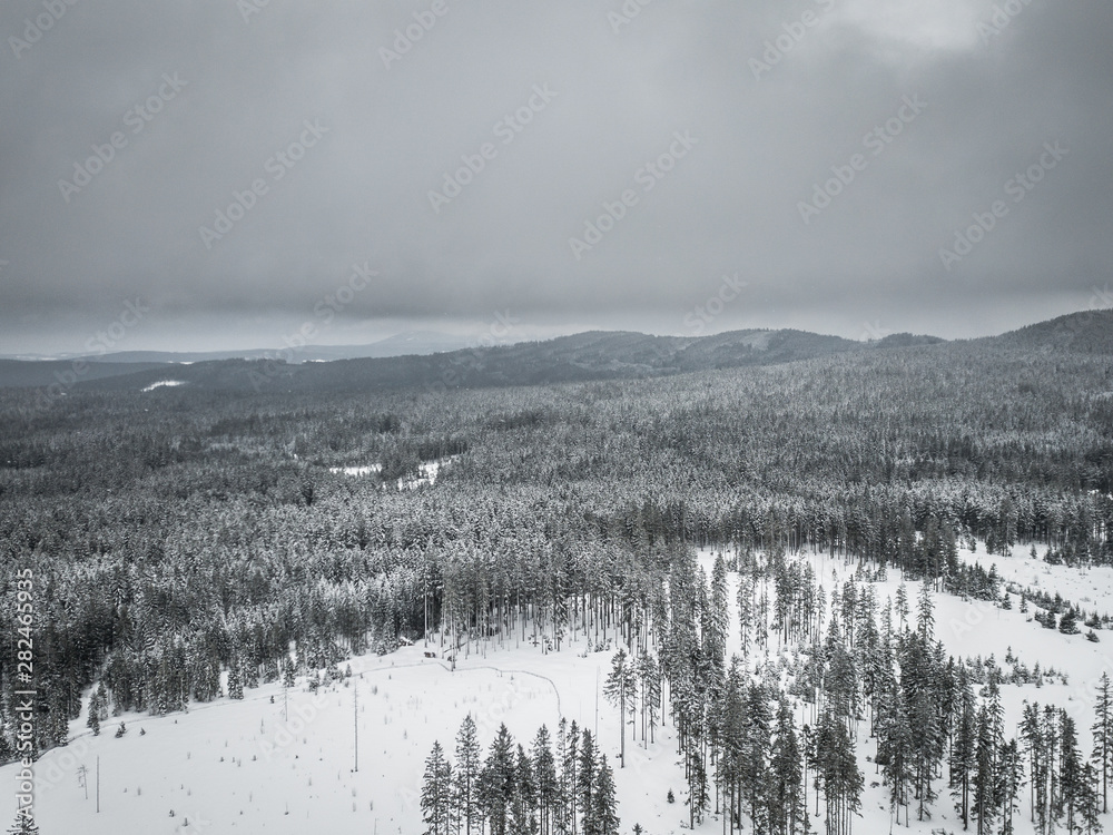 Fototapeta premium The Sumava National Park or Bohemian Forest National Park is a national park in the South Bohemian regions of the Czech Republic along the border with Germany and Austria. NP is protcted by UNESCO.