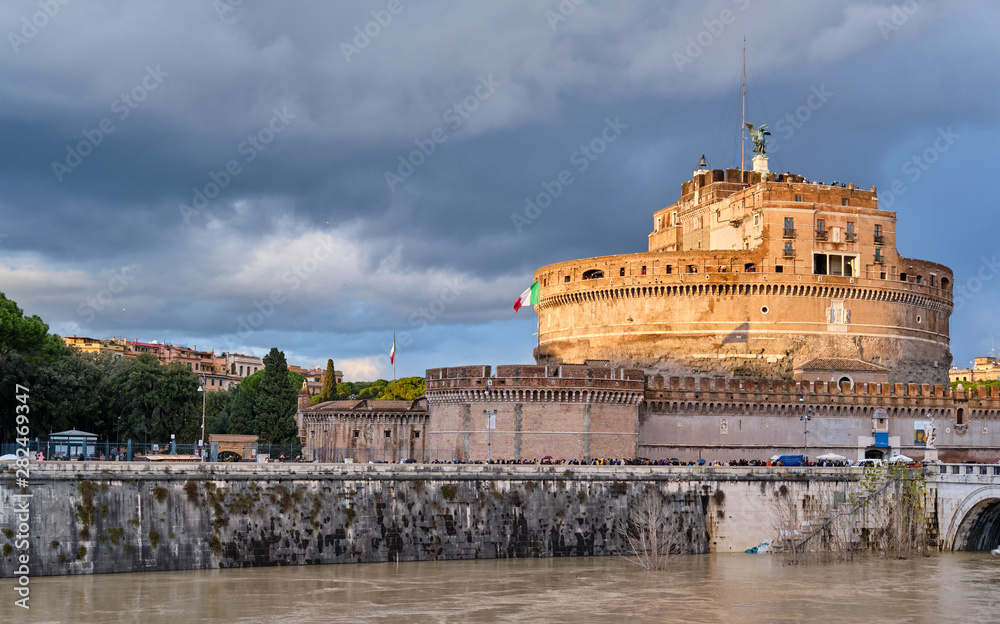 Castle of the Holy Angel (Castel Sant'Angelo) in Rome, Italy