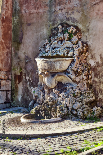 Fountain at Orange Garden in Rome, Italy