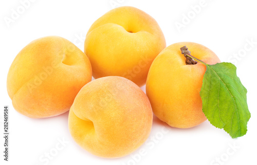 Apricot isolated on white background. Clipping Path