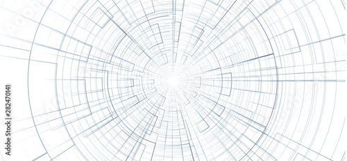 Warp Circle Technology Background,future and Motion Concept design,Vector Illustration.