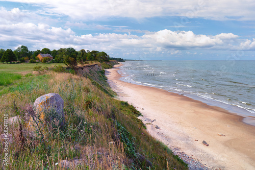 Fototapeta Naklejka Na Ścianę i Meble -  High coast of the Baltic Sea in summer