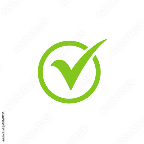 Shield with check mark icon, Tick mark symbol vector