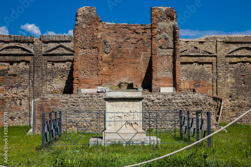 Temple of Genius Augusti at the ancient city of Pompeii