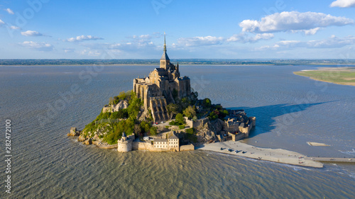 Mont Saint Michel aerial view