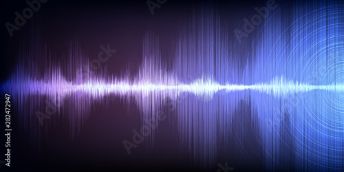 Modern Digital Sound waves on Light Purple background,technology and earthquake wave concept,design for music industry,Vector,Illustration.