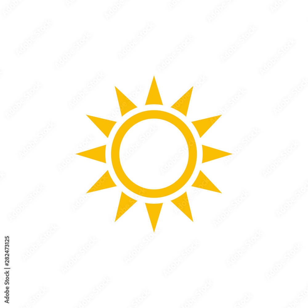Sun Set icon vector, sunshine icon symbol vector