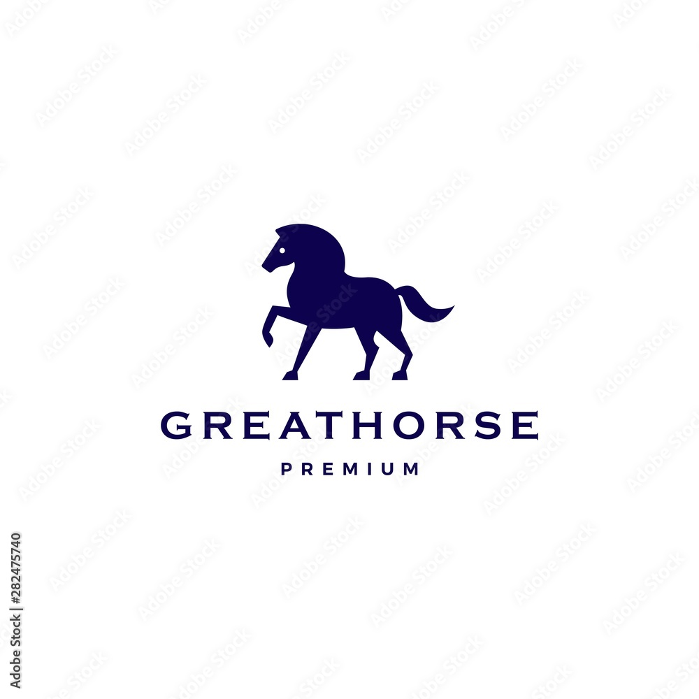 horse logo vector icon illustration