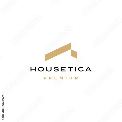 house home mortgage roof architect logo vector icon illustration