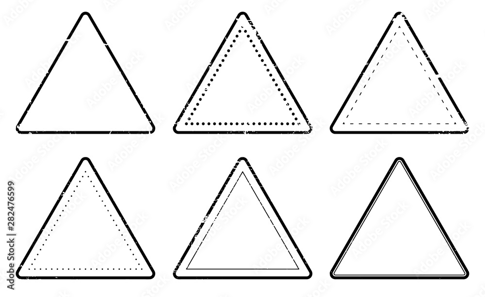 Blank Triangle postal stamps set.illustration vector Blank Triangle postal stamps set.illustration vector