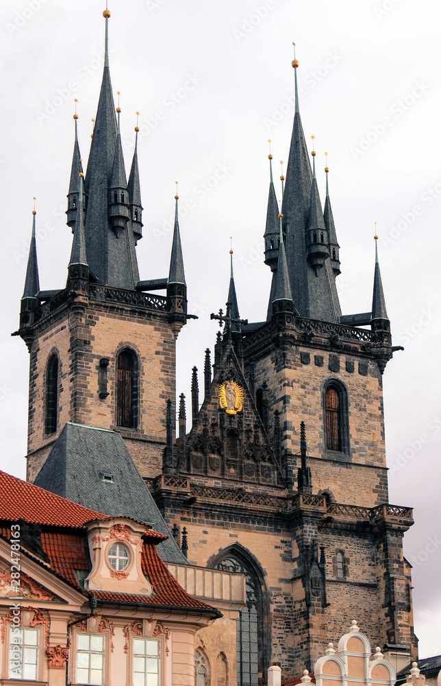 Church of Our Lady close up Old Town Square, Prague, Czech Republic