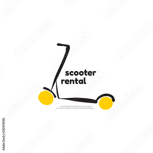 Electric scooter rental logo