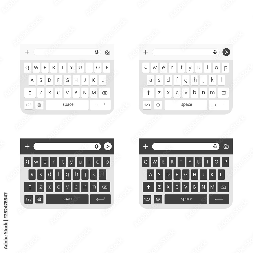 Vector illustration keyboard of smartphone Vector illustration keyboard of smartphone