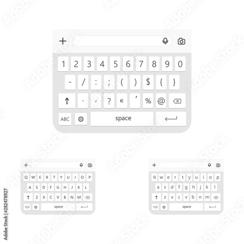 Vector illustration keyboard of smartphone with numerals buttons