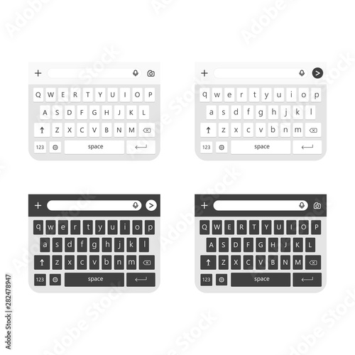 Vector illustration keyboard of smartphone