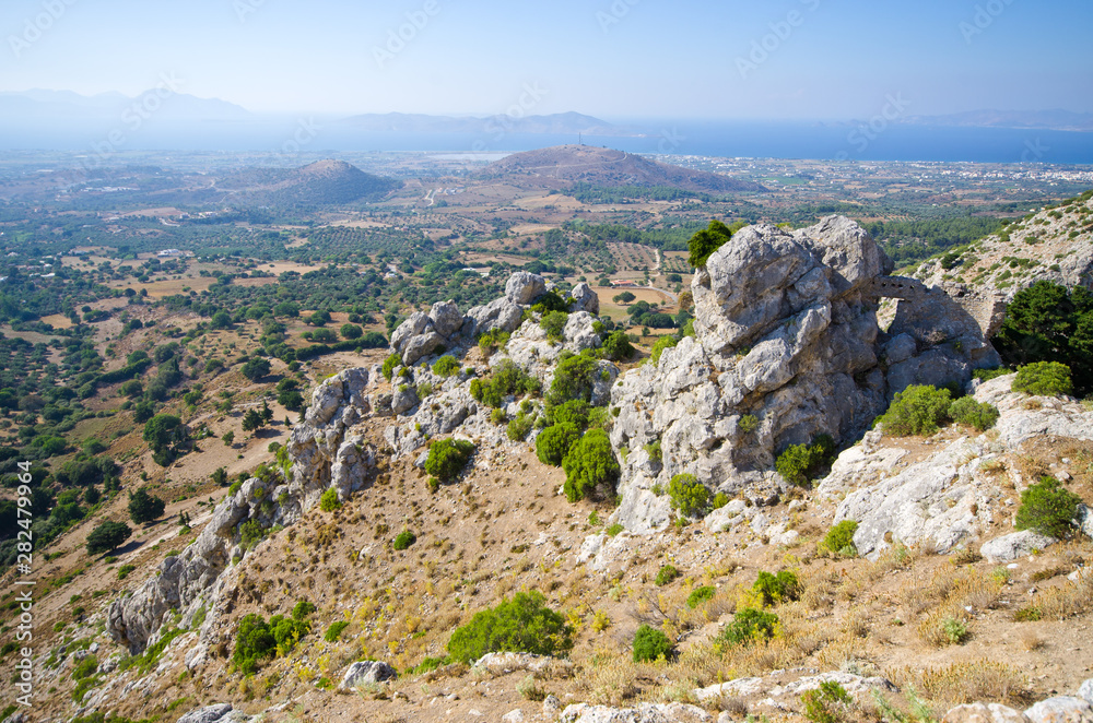 Ruins of Palio Pyli castle on Kos island, Greece