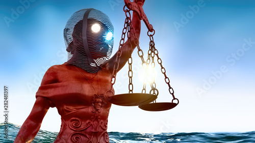 Corruption of Justice Sytem - 3d rendering photo