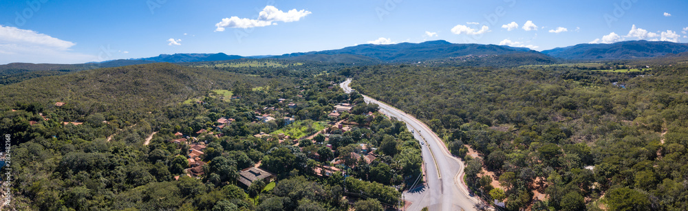 Beautiful aerial view of Serra do Cipo in Minas Gerais with forests ...
