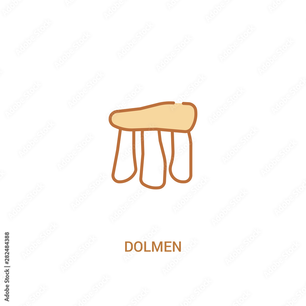 dolmen concept 2 colored icon. simple line element illustration. outline brown dolmen symbol. can be used for web and mobile ui/ux. dolmen concept 2 colored icon. simple line element illustration. outline brown dolmen symbol. can be used for web and mobile ui/ux.