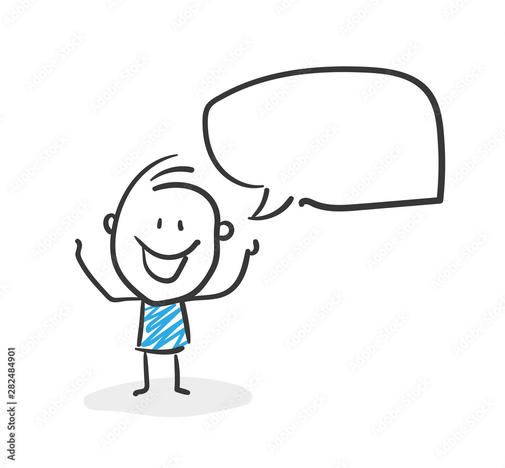 Stickman Blue: Speech Bubble. (Nr. 12) Stickman Blue: Speech Bubble. (Nr. 12)