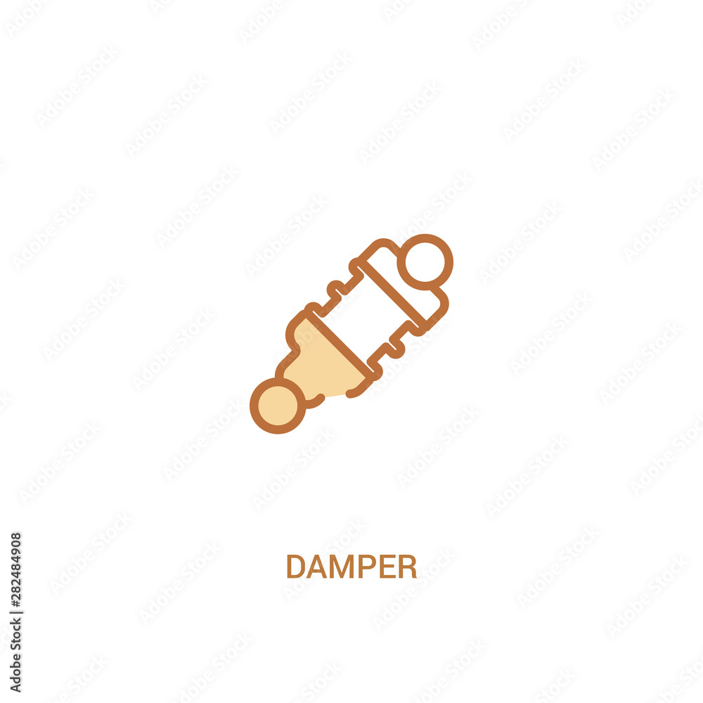 damper concept 2 colored icon. simple line element illustration