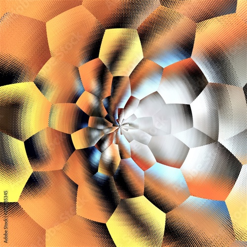 Computer generated geometric abstraction of photo of a pumpkin. Creative texture for a background