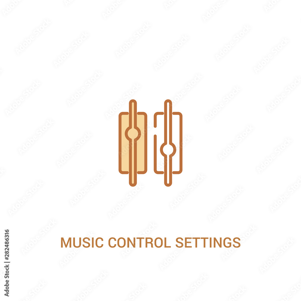 music control settings button concept 2 colored icon. simple line element illustration. outline brown music control settings button symbol. can be used for web and mobile ui/ux. music control settings button concept 2 colored icon. simple line element illustration. outline brown music control settings button symbol. can be used for web and mobile ui/ux.