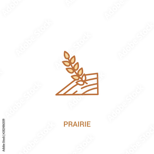 prairie concept 2 colored icon. simple line element illustration. outline brown prairie symbol. can be used for web and mobile ui/ux.