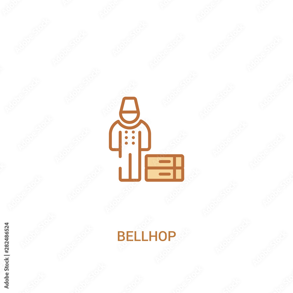 bellhop concept 2 colored icon. simple line element illustration ...