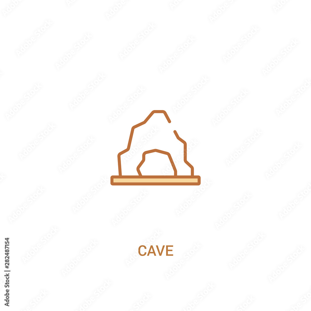 cave concept 2 colored icon. simple line element illustration. outline brown cave symbol. can be used for web and mobile ui/ux. cave concept 2 colored icon. simple line element illustration. outline brown cave symbol. can be used for web and mobile ui/ux.