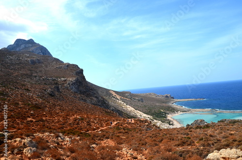 Majestic mountains on the way to Balos beach. Photo of Crete, Greece