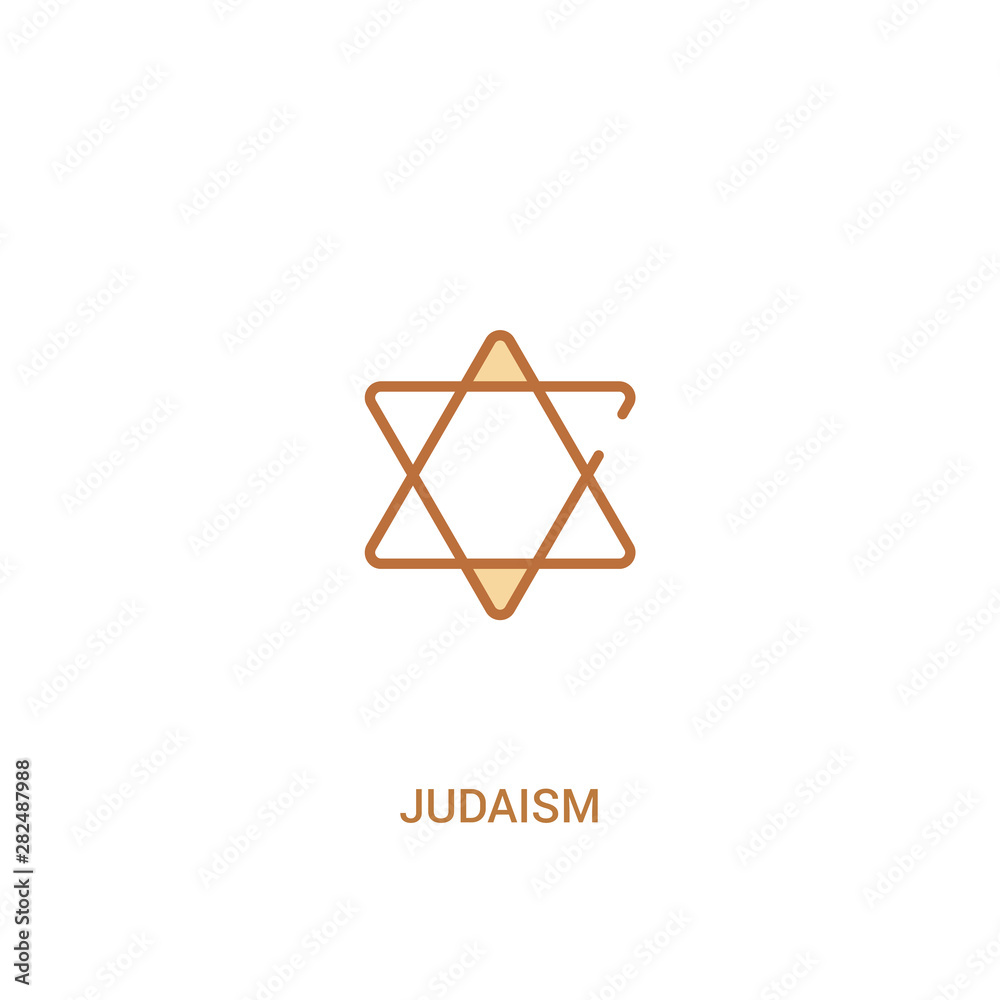 judaism concept 2 colored icon. simple line element illustration. outline brown judaism symbol. can be used for web and mobile ui/ux. judaism concept 2 colored icon. simple line element illustration. outline brown judaism symbol. can be used for web and mobile ui/ux.