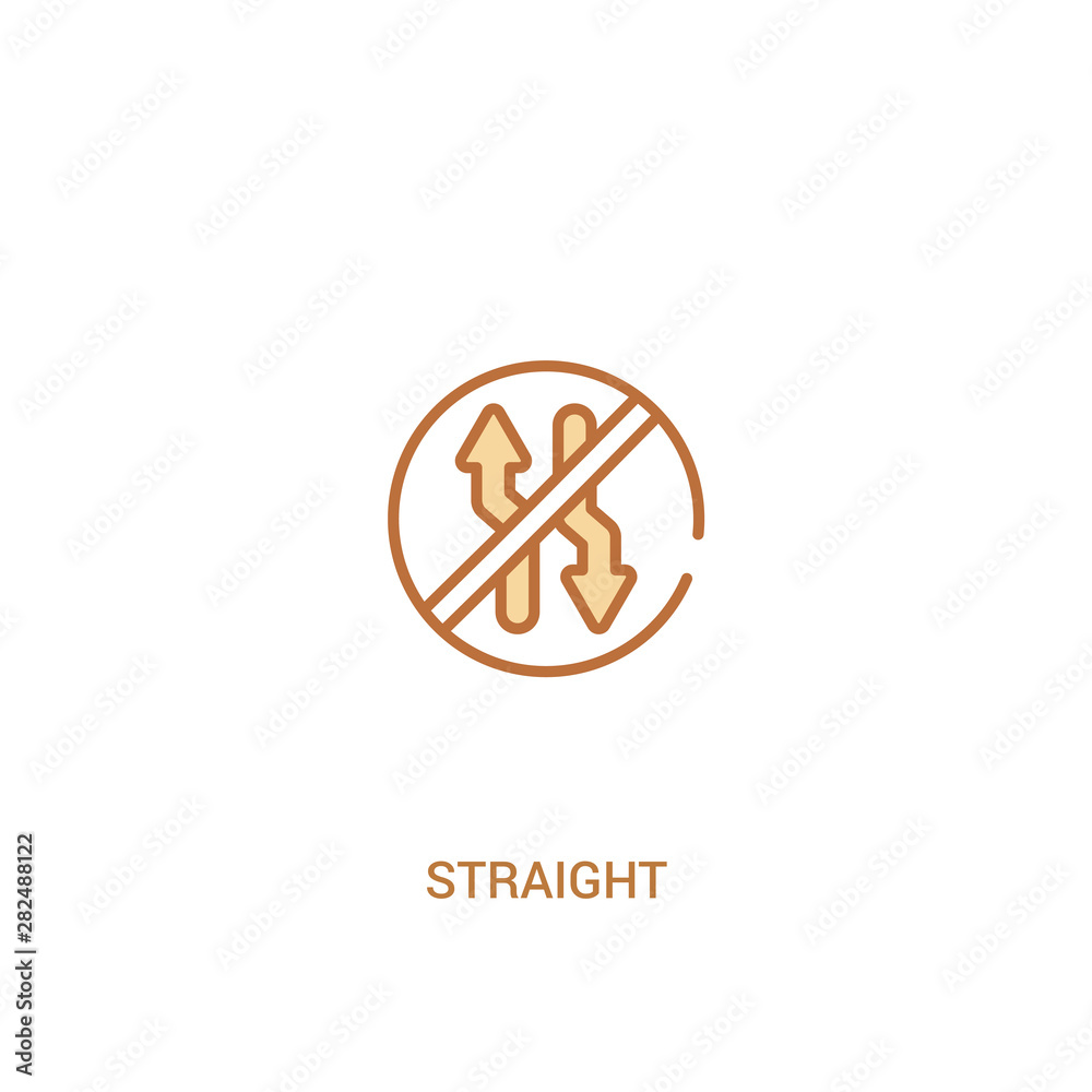 straight concept 2 colored icon. simple line element illustration. outline brown straight symbol. can be used for web and mobile ui/ux. straight concept 2 colored icon. simple line element illustration. outline brown straight symbol. can be used for web and mobile ui/ux.