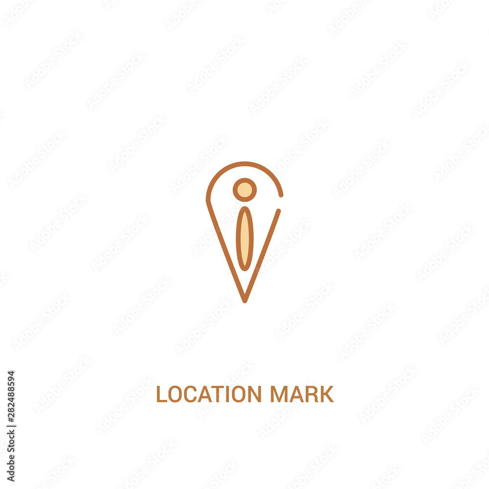location mark concept 2 colored icon. simple line element illustration. outline brown location mark symbol. can be used for web and mobile ui/ux. location mark concept 2 colored icon. simple line element illustration. outline brown location mark symbol. can be used for web and mobile ui/ux.