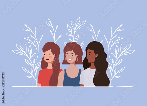 young and beautiful interracial girls group characters