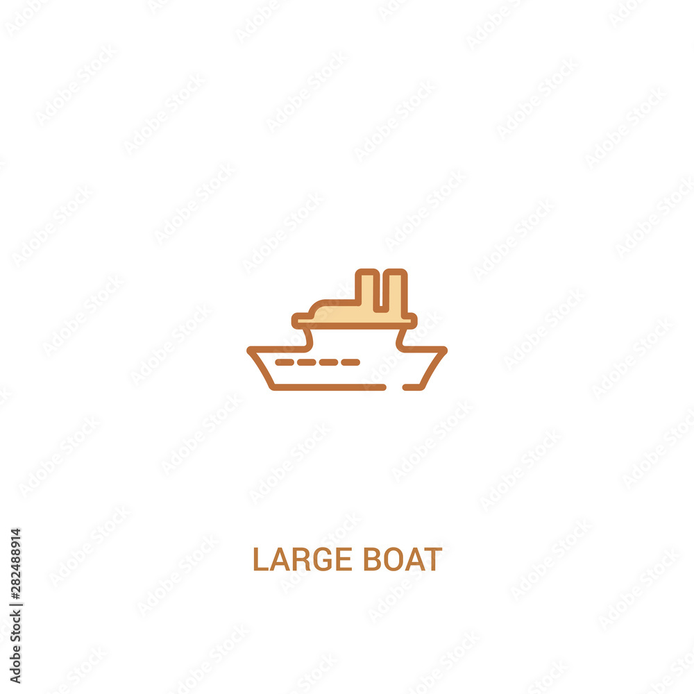 large boat concept 2 colored icon. simple line element illustration. outline brown large boat symbol. can be used for web and mobile ui/ux. large boat concept 2 colored icon. simple line element illustration. outline brown large boat symbol. can be used for web and mobile ui/ux.